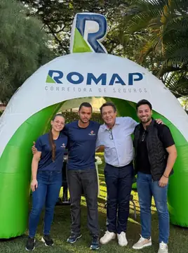 Estande Romap em evento corporativo
